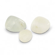 Natural stone nugget beads Moonstone 6-11mm White